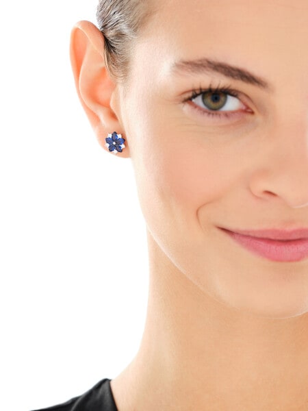 Rhodium Plated Silver Earrings with Cubic Zirconia