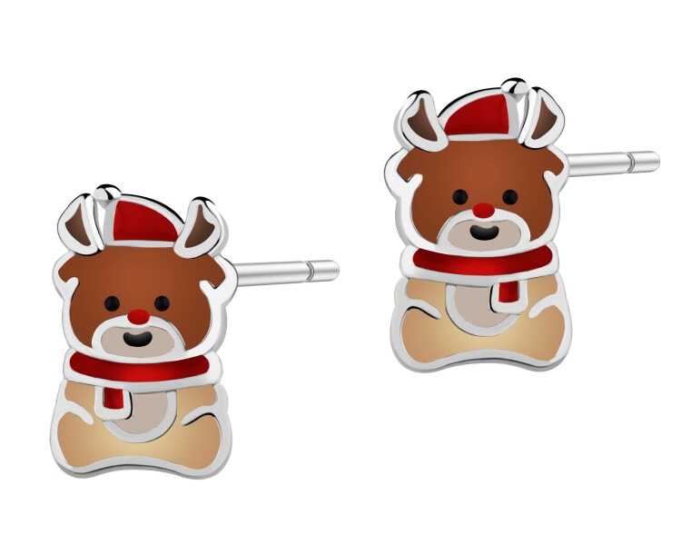 Rhodium Plated Silver Earrings