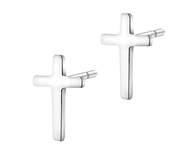 Rhodium Plated Silver Earrings