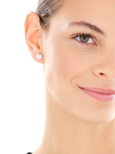 Rhodium Plated Silver Earrings with Cubic Zirconia