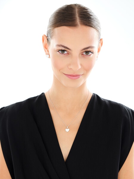 Rhodium Plated Silver Earrings with Cubic Zirconia