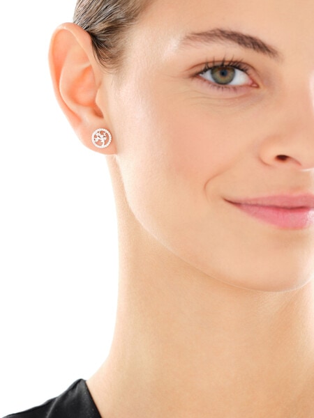 Rhodium Plated Silver Earrings with Cubic Zirconia