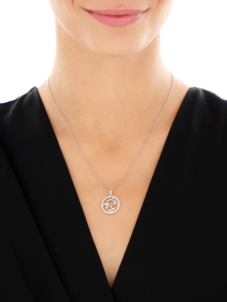 Stříbrný přívěsek se zirkony - strom