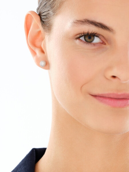 Rhodium Plated Silver Earrings with Cubic Zirconia