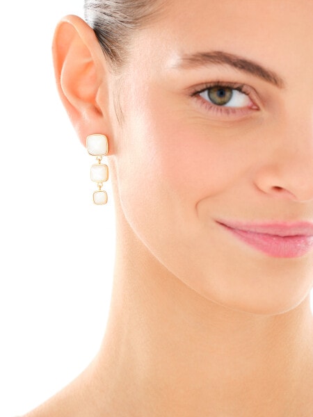 Gold-Plated Brass, Gold-Plated Silver Dangling Earring