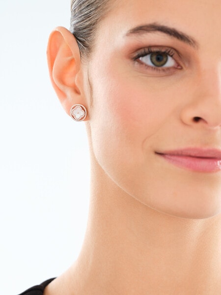 Gold-Plated Brass, Gold-Plated Silver Set with Cubic Zirconia