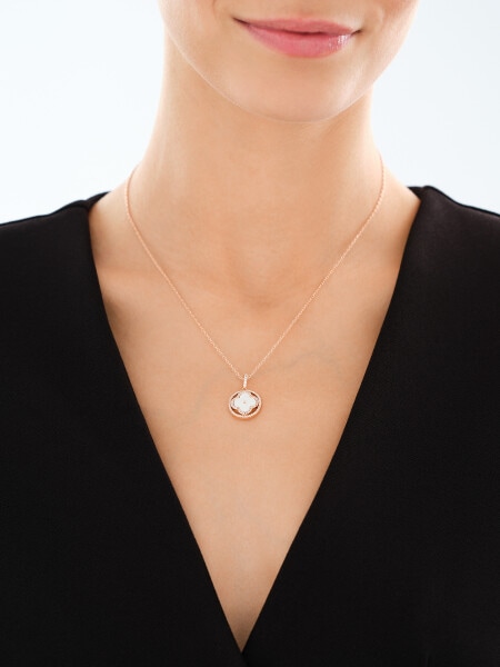 Gold-Plated Brass, Gold-Plated Silver Set with Cubic Zirconia