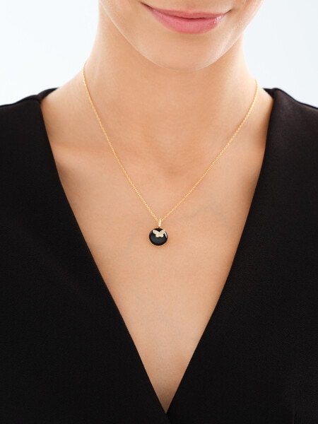 Gold-Plated Brass, Gold-Plated Silver Set with Cubic Zirconia