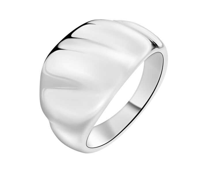 Rhodium Plated Silver Ring