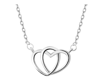Stříbrný náhrdelník - srdce