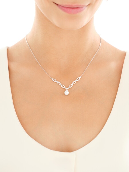 Naszyjnik srebrny z cyrkoniami
