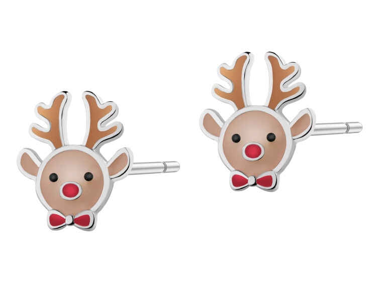 Rhodium Plated Silver Earrings