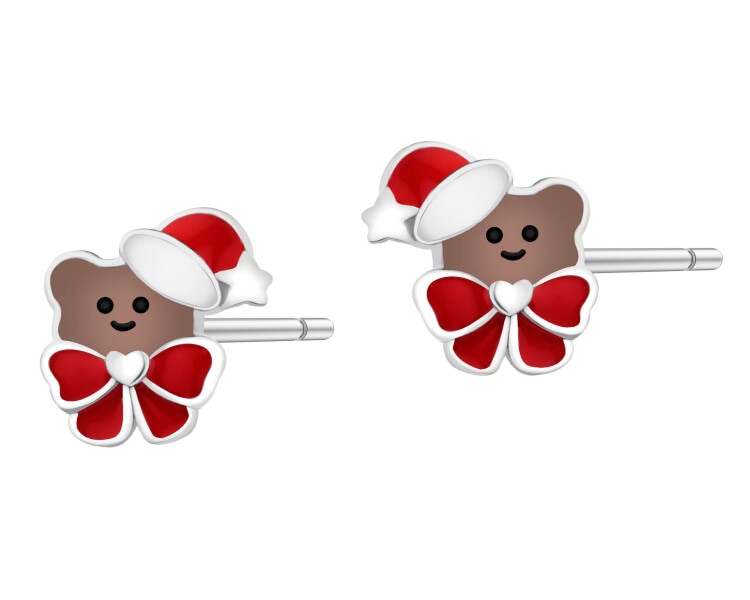 Rhodium Plated Silver Earrings