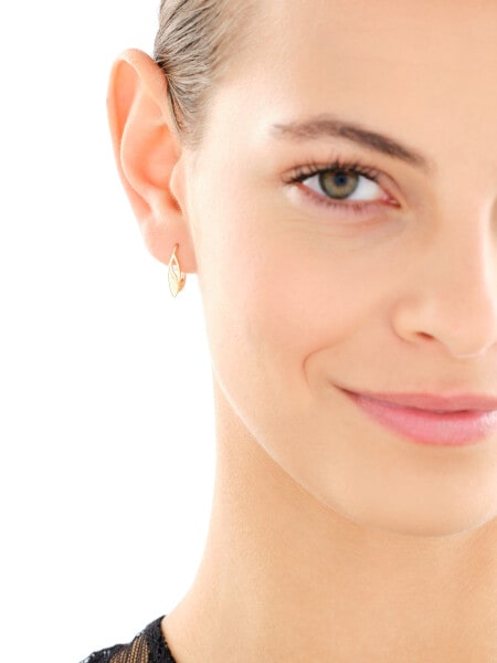 9 K Yellow Gold Earrings with Cubic Zirconia