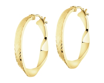9 K Yellow Gold Hoop Earring