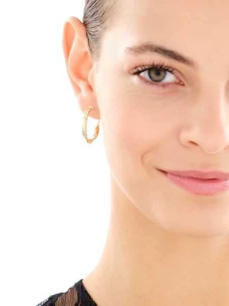 9 K Yellow Gold Hoop Earring