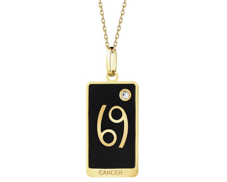 14 K Yellow Gold Pendant with Cubic Zirconia