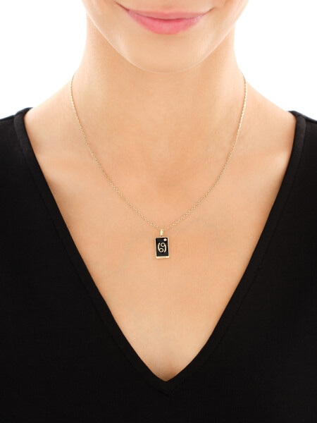 14 K Yellow Gold Pendant with Cubic Zirconia