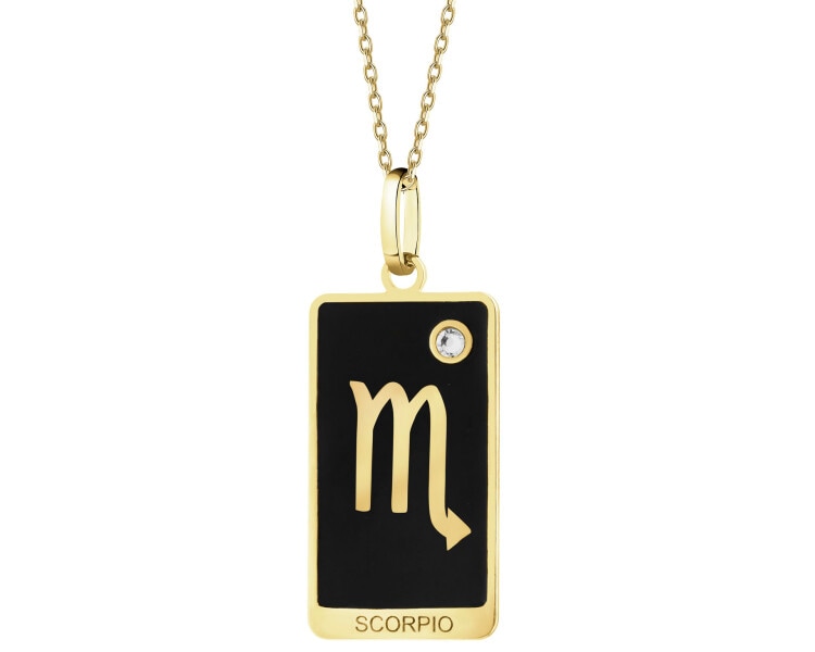 14 K Yellow Gold Pendant with Cubic Zirconia