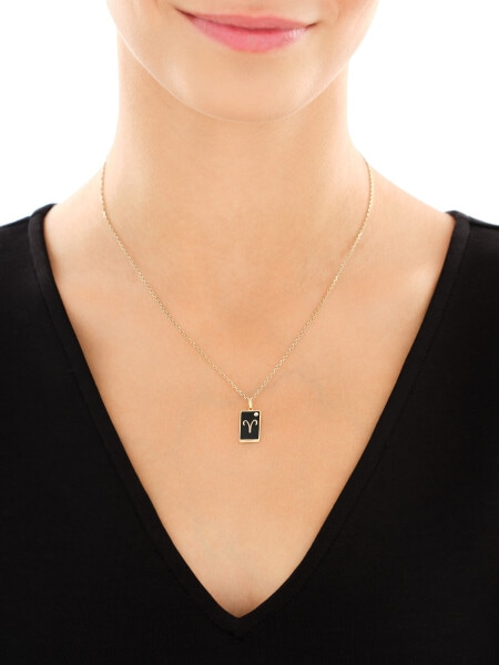 14 K Yellow Gold Pendant with Cubic Zirconia