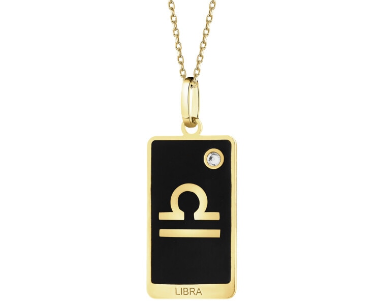 14 K Yellow Gold Pendant with Cubic Zirconia
