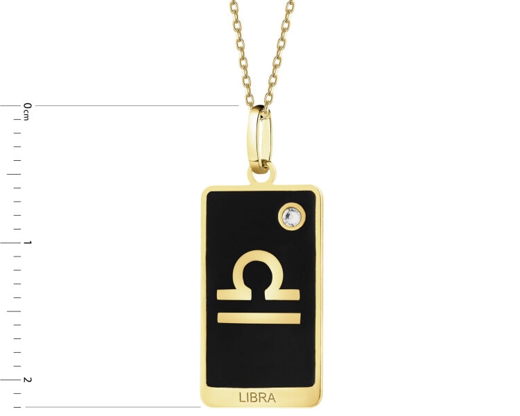 14 K Yellow Gold Pendant with Cubic Zirconia