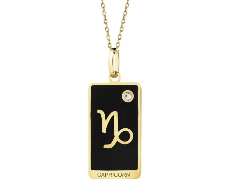 14 K Yellow Gold Pendant with Cubic Zirconia