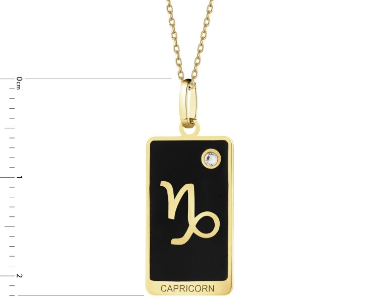 14 K Yellow Gold Pendant with Cubic Zirconia