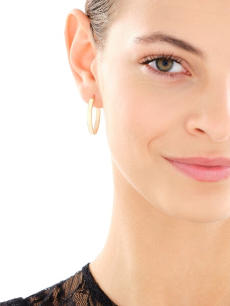 9 K Yellow Gold Hoop Earring