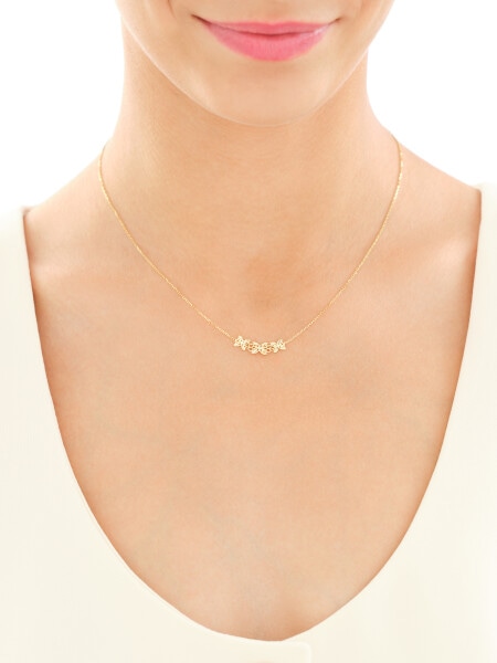 14 K Yellow Gold Earrings with Cubic Zirconia