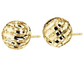 Złote kolczyki - kulki