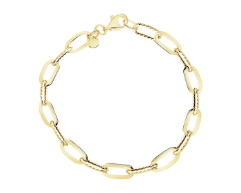 Złota bransoletka - paper clip