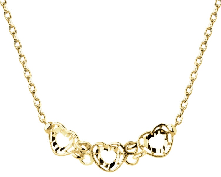 14 K Yellow Gold Earrings with Cubic Zirconia