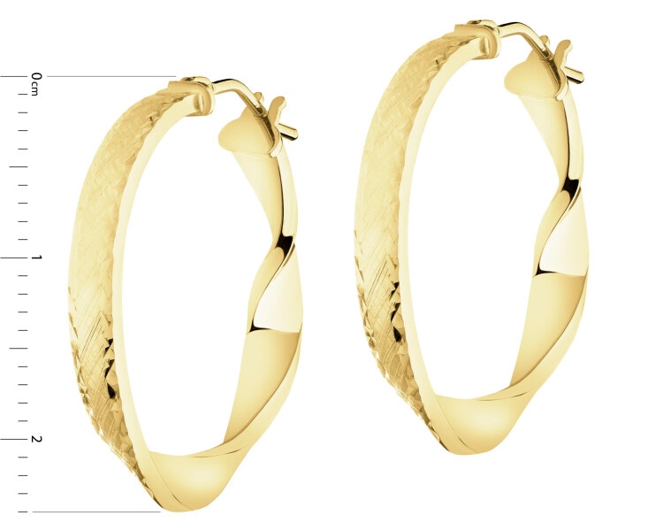 9 K Yellow Gold Hoop Earring