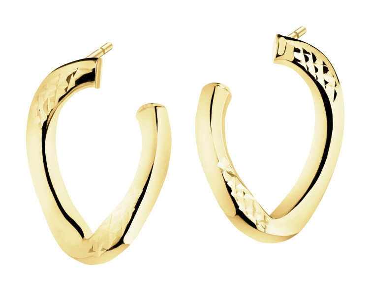 9 K Yellow Gold Earrings