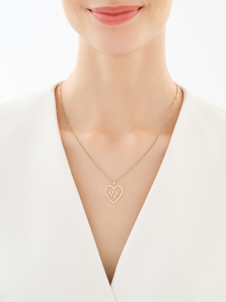 9 K Yellow Gold Pendant with Cubic Zirconia