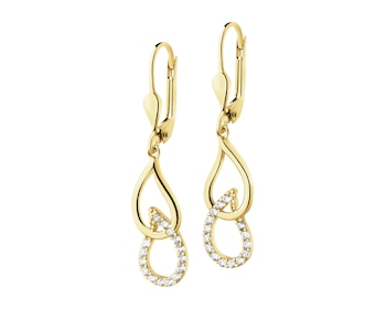 Złote kolczyki z cyrkoniami