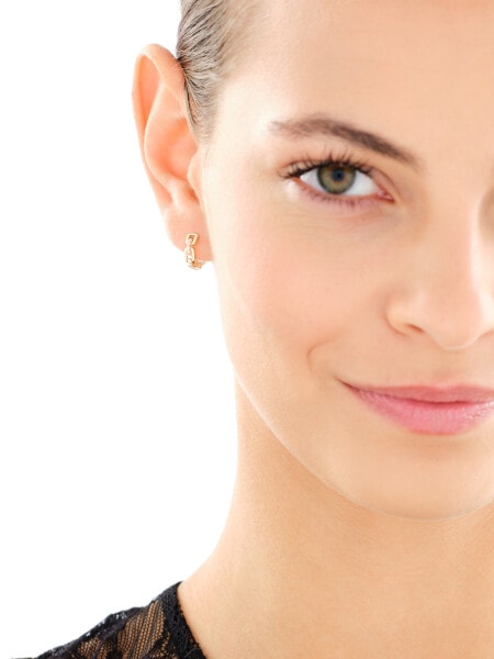 Złote kolczyki z cyrkoniami