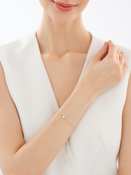 Złota bransoletka - kulki, koło