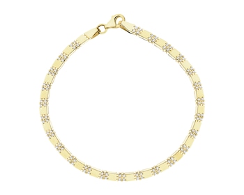 Złota bransoletka z cyrkoniami