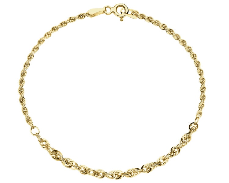 Złota bransoletka - kordel