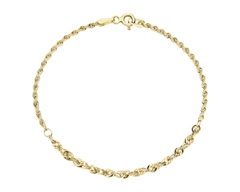 Złota bransoletka - kordel