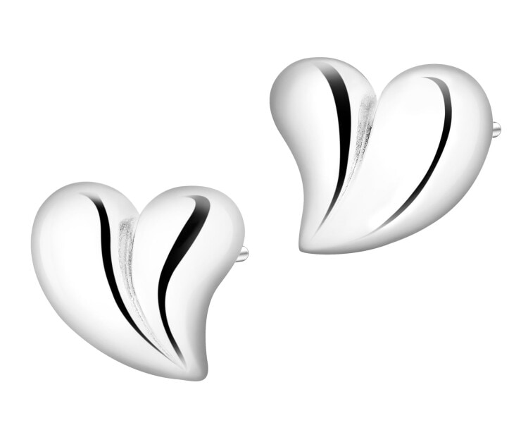 Kolczyki srebrne - serce