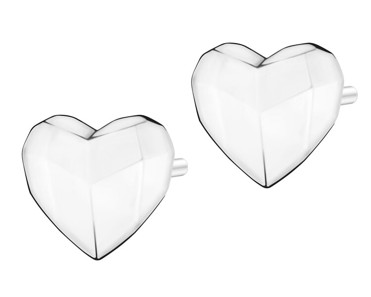 Kolczyki srebrne - serca