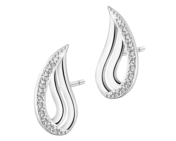 Kolczyki srebrne z cyrkoniami