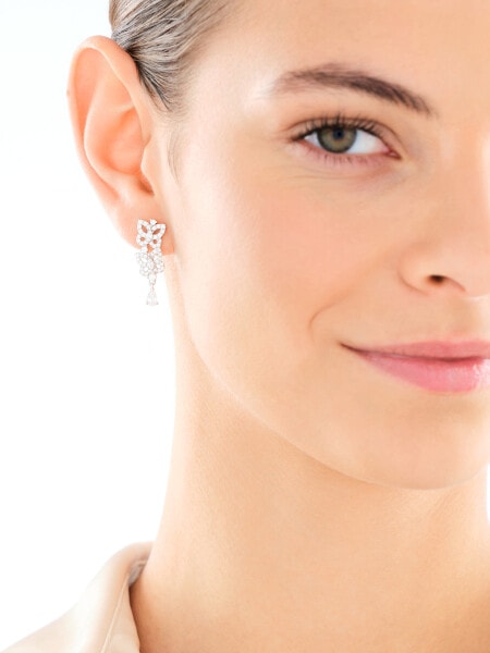 Kolczyki srebrne z cyrkoniami - motyle