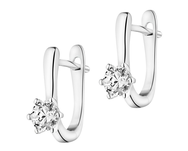 Kolczyki srebrne z cyrkoniami