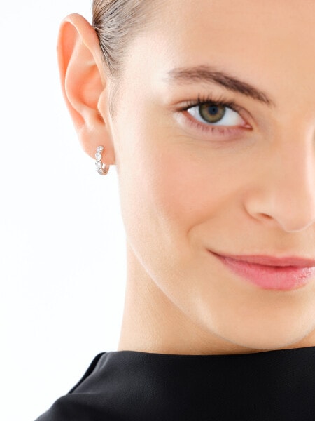 Kolczyki srebrne z cyrkoniami - koła