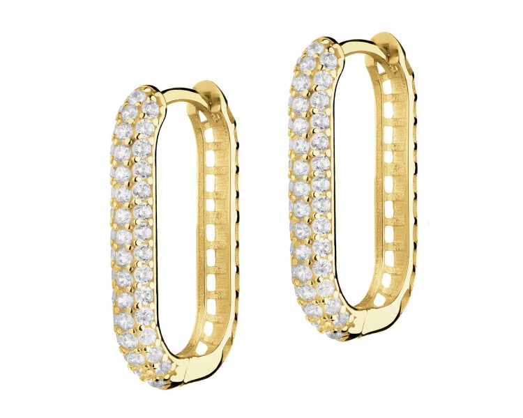 Złote kolczyki z cyrkoniami