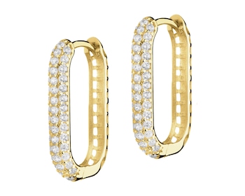 Złote kolczyki z cyrkoniami